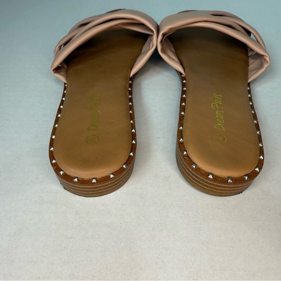 Dream Pairs Braided Nude Slide Sandals | Women’s Size 8 - Picture 4 of 5